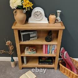 Oak Small Bookcase / Light Oak Low Bookshelves Solid Wood Shelving / Harvard