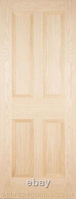 Oak Victorian 4 Flat Panel FD30 Fire? Door 44mm (LPD Nostalgia)