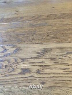 Oak dining table and 8 chairs