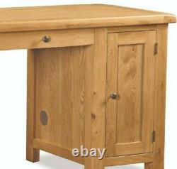 Oakvale Double Desk / Solid Wood Home Office Desk / Computer Storage Unit