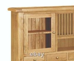 Oakvale Extra Large Hutch / Solid Wood Sideboard Top Storage Cabinet / Cupboard
