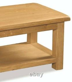 Oakvale Large Coffee Table / Solid Wood Living Room Occasional Table / Lamp Unit