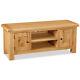 Oakvale Large Tv Unit / Rustic Oak 120cm Media Cabinet / Solid Living Furniture