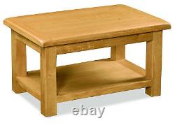 Oakvale Small Coffee Table With Under Shelf / Solid Wood Occasional Table