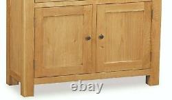 Oakvale Small Sideboard / Solid Wood 2 Drawer 2 Door Side Cabinet / Storage Unit