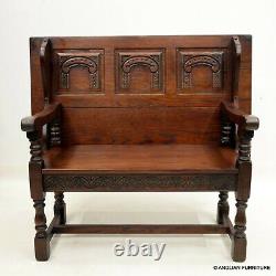 Old Charm Metamorphic Monks Bench / Settle / Table Tudor Brown FREE UK Delivery