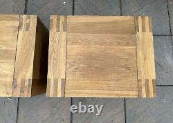 Pair of Oak Furnitureland Alto Natural Solid Oak Bedside Tables Good Condition