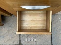 Pair of Oak Furnitureland Alto Natural Solid Oak Bedside Tables Good Condition