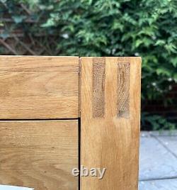 Pair of Oak Furnitureland Alto Natural Solid Oak Bedside Tables Good Condition