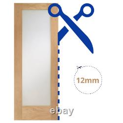 Pattern 10 1 Light Oak Clear Safety Glass Internal Door Up to 12mm Trim