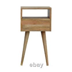 Petite Oak-ish Bedside Lamp Table Living Room Bedroom Furniture Solid Wood