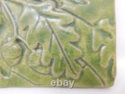 Pewabic Oak Leaves Glazed Ceramic Tile Detroit Arts & Crafts 2008 Art Pottery