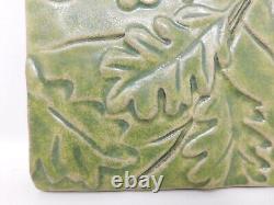 Pewabic Oak Leaves Glazed Ceramic Tile Detroit Arts & Crafts 2008 Art Pottery