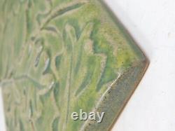 Pewabic Oak Leaves Glazed Ceramic Tile Detroit Arts & Crafts 2008 Art Pottery