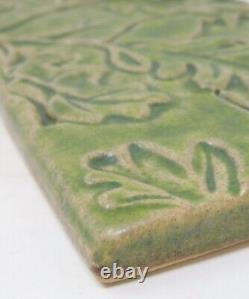 Pewabic Oak Leaves Glazed Ceramic Tile Detroit Arts & Crafts 2008 Art Pottery