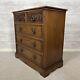 Quality Vintage Jaycee Tudor Style Solid Veneer Oak Wood 2/3 Chest Of Drawers