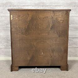 Quality Vintage Jaycee Tudor Style Solid Veneer Oak Wood 2/3 Chest Of Drawers