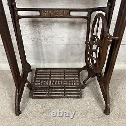 Quality Vintage Refurb Singer Sewing Base Solid Oak Wood Hallway Console Table