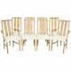 Rare Set Of Eight Orum Mobler Ash Wood Dining Chairs Table & Bookcase Available