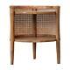 Rattan Bedside Cabinet 2 Shelves Light Finish Solid Wood Boho Style Unit Seeley