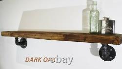 Reclaimed Scaffold Board Shelf Industrial Shelf Rustic Solid Wood Brackets inc