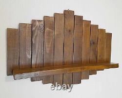 Reclaimed rustic dark oak 70cm x 55cm Shelving Unit Floating Shelf Wood