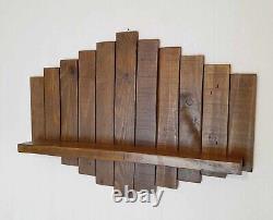 Reclaimed rustic dark oak 70cm x 55cm Shelving Unit Floating Shelf Wood