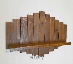 Reclaimed rustic dark oak 70cm x 55cm Shelving Unit Floating Shelf Wood