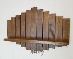 Reclaimed rustic dark oak 70cm x 55cm Shelving Unit Floating Shelf Wood