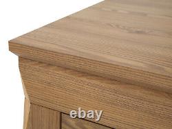 Rectangular Coffee Table Lounge Shelf Storage 130cm Traditional Oak Effect Berg
