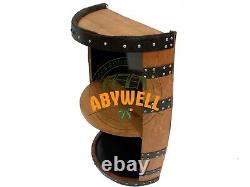 Recycled Solid Oak Whisky Barrel Drinks Bar-Display Unit-Shelf Premium Quality