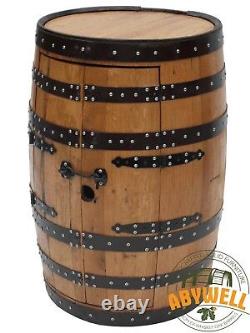 Recycled Solid Oak Whisky Barrel Drinks Cabinet-Bar-Display Unit HANDMADE