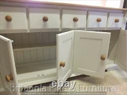 Regency Painted 6ft 7 Drawer Display Dresser- Solid Oak Top- Bespoke- Hand Made