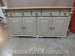 Regency Painted 6ft Sideboard- Solid Oak Top- Bespoke- Hand Made- French Gray