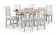 Richmond Dining Set Flip-top Table + 6 Chairs Grey & Oak By Julian Bowen
