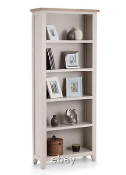 Richmond Tall Bookcase Grey and Oak Assembled 2 Man Delivery