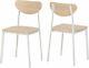Riley Chair White And Light Oak Effect Veneers Chair X2 Priced Per Pair