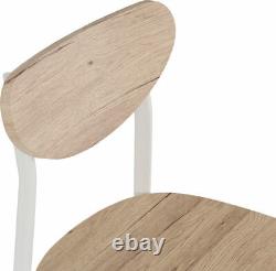 Riley Chair White and Light Oak Effect Veneers Chair x2 Priced per Pair