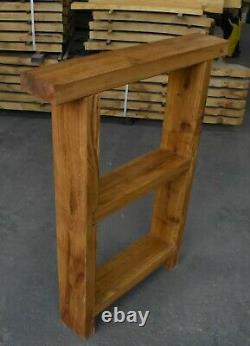 Rustic Freestanding Solid Oak Shelving Unit Rustic Furniture