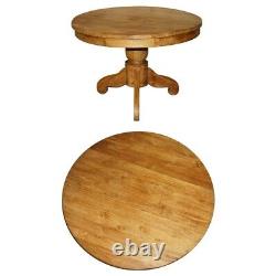 Rustic Solid English Oak Round Four Person Dining Table Lovely Timber Patina