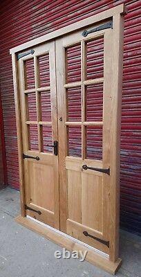 Rustic Solid Oak French Doors Georgian style! Vintage! Made to measure! Bespoke