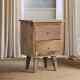 Rustic Style Bedside Cabinet, Available In Oak Or Chestnut Finish