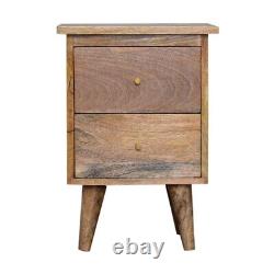 Rustic Style Bedside Cabinet, Available in Oak or Chestnut Finish
