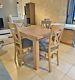 Set Of Extending Dining Table And 4 Solid Wood Chairs Small & Strong Kam03
