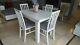 Set Of Extending Dining Table And 4 Solid Wood Chairs White, Small&great! 110cm