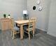 Set Of Extending Dining Table And 4 Wooden Chairs Strong, Solid Oak Sonoma Marp