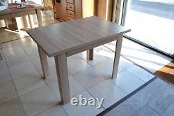 SET of extending dining table and 4 wooden chairs, strong&solid, oak sonoma MarP