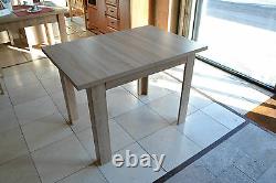 SET of extending dining table and 4 wooden chairs strong, solid oak sonoma MarP