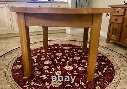 SOLID OAK ROUND DINING TABLE & 4 CHAIRS (John Lewis) Preowned