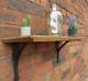 Solid Oak Wood Handmade Shelves Rustic Shelf Cast Iron Shelf Brackets
